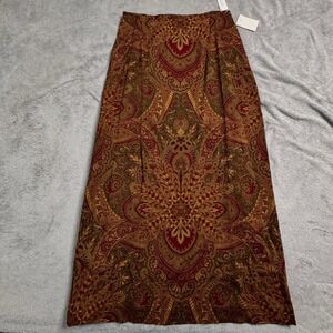 NWT Vintage Talbots Collection Women Size 10 Maxi Skirt Paisley Made in Italy